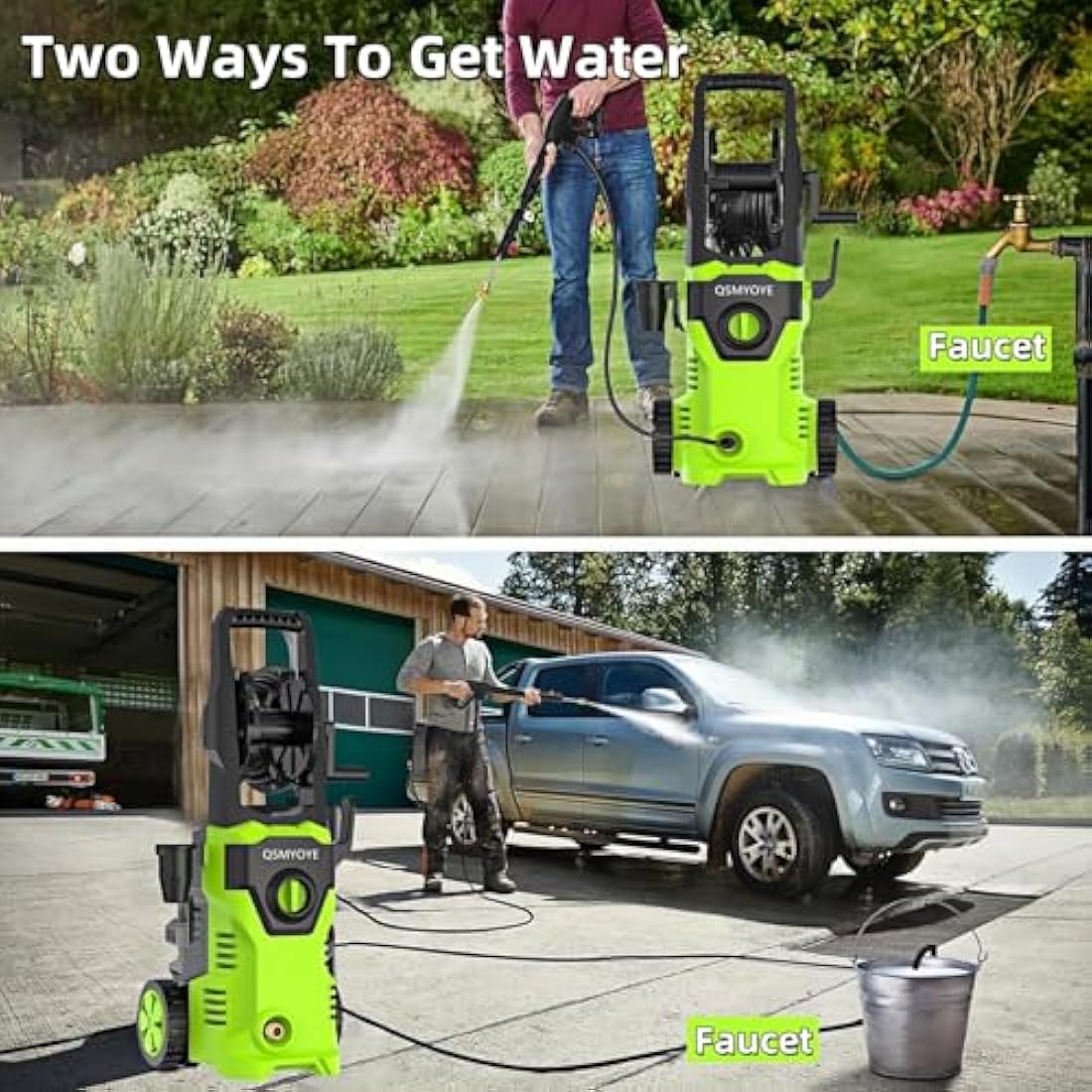 2200 W High - Pressure Motorsport & Car Washer – 150 Bar, 540 L/h, 10 m Hose & Adjustable Nozzle - Race Rally Supplies