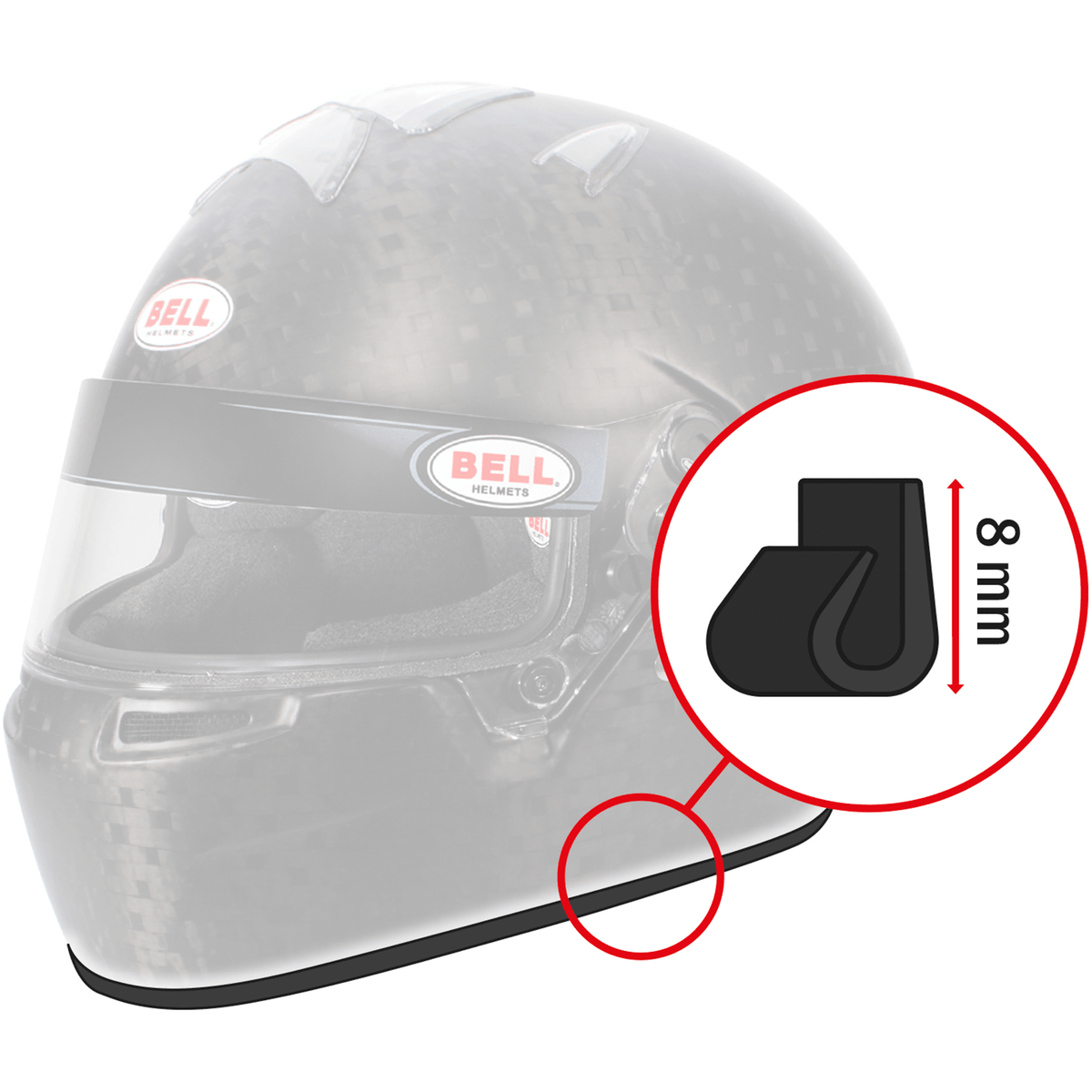 Bell Rubber Profile Kit – Thin Trim Edge (V10) 1.7m - Race Rally Supplies