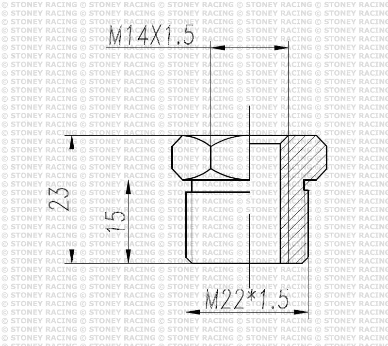 Brass Thread Adapter - M14 Female to M16, M18, M22, 3/8" NPT or 1/2" NPT - Race Rally Supplies