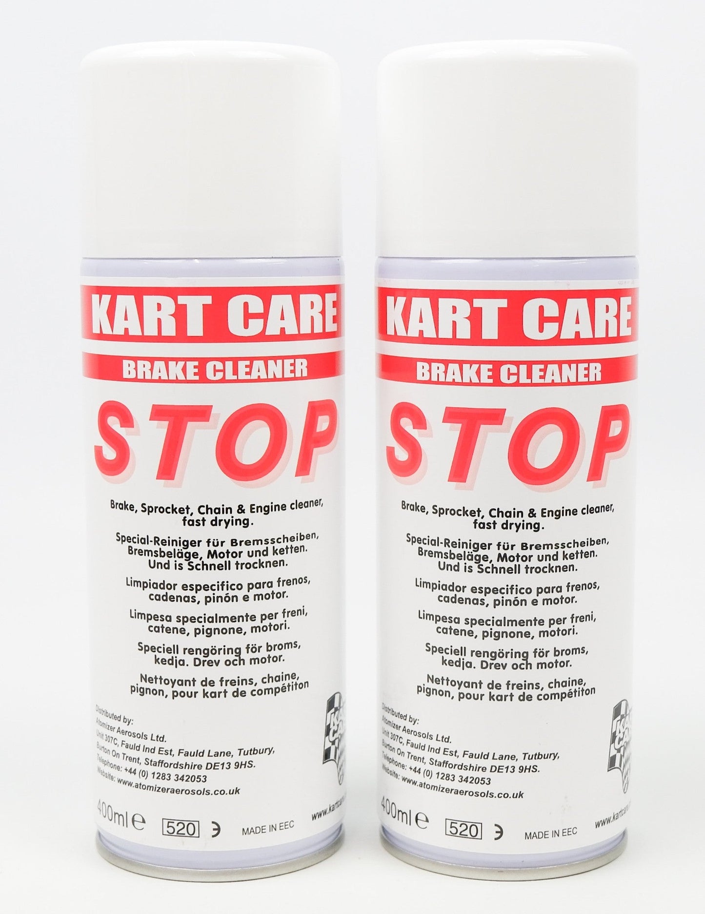 Kart Care STOP Brake Cleaner Spray 400ml - Race Rally Supplies