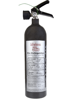 Lifeline Zero 360 Gaseous Hand-Held Fire Extinguisher (Novec 1230) - Race Rally Supplies