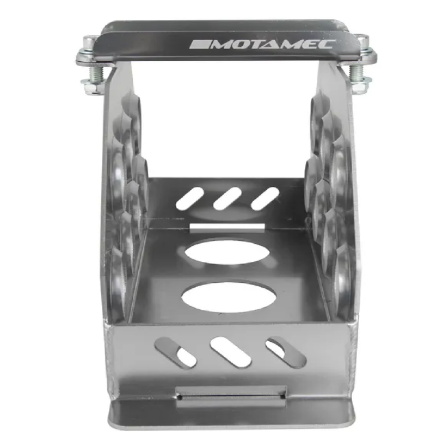 Motamec Alloy Race Battery Tray Red Top 30/40 Vertical Mounting Box Anodised - Race Rally Supplies