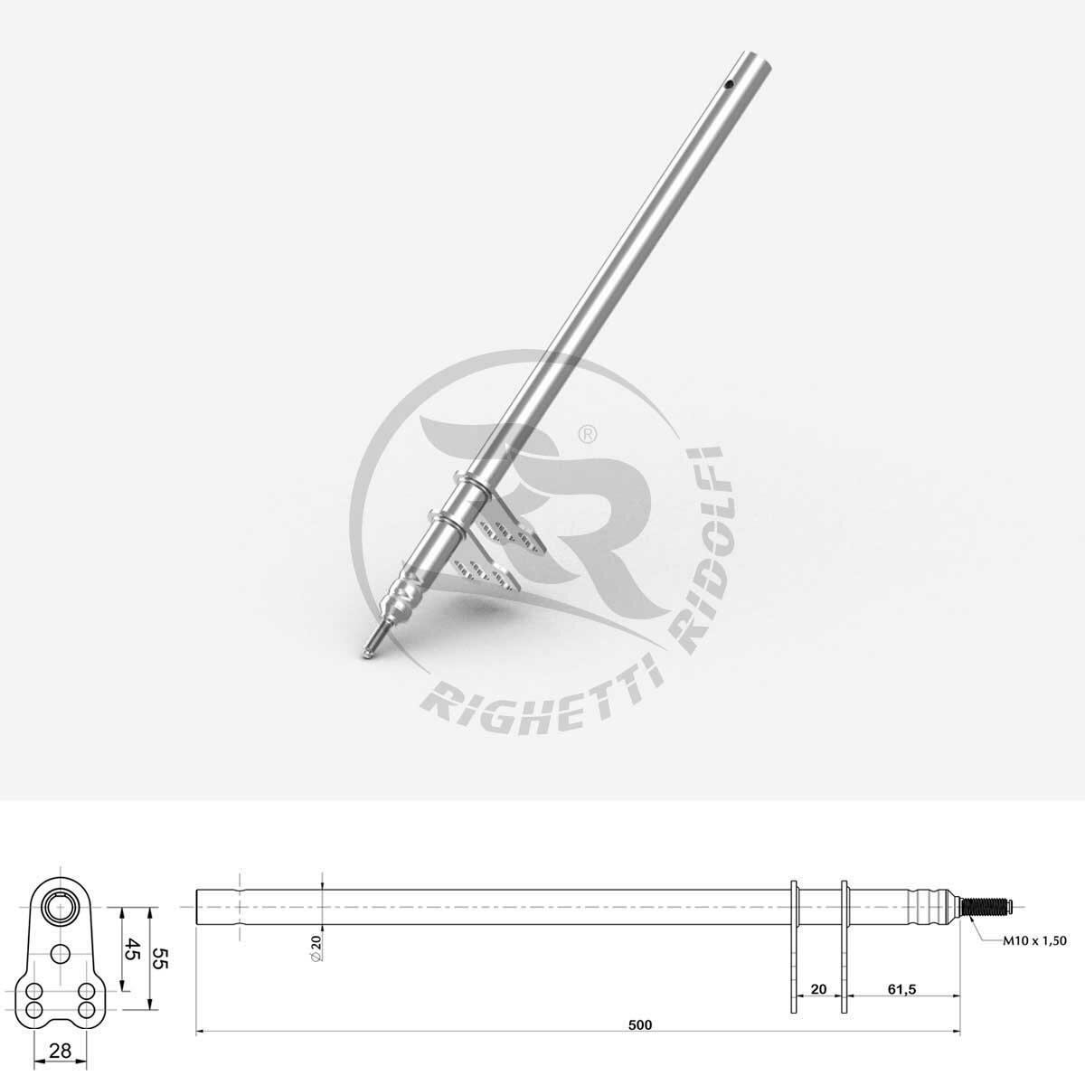 OTK Tony Kart M10 500mm Pattern Steering Column - Race Rally Supplies
