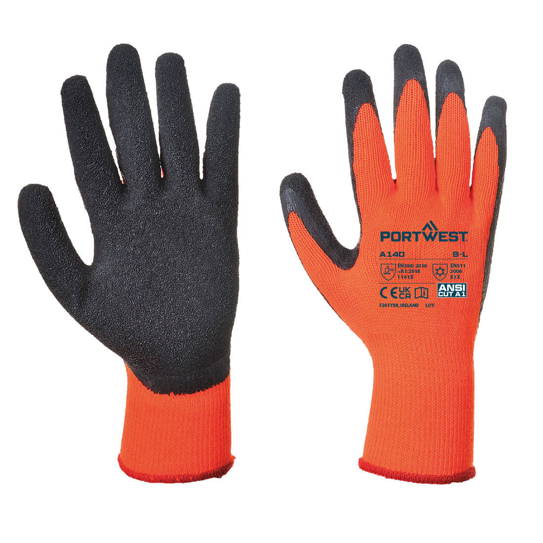 Portwest Cold 10 Latex Crinkle Glove - Race Rally Supplies