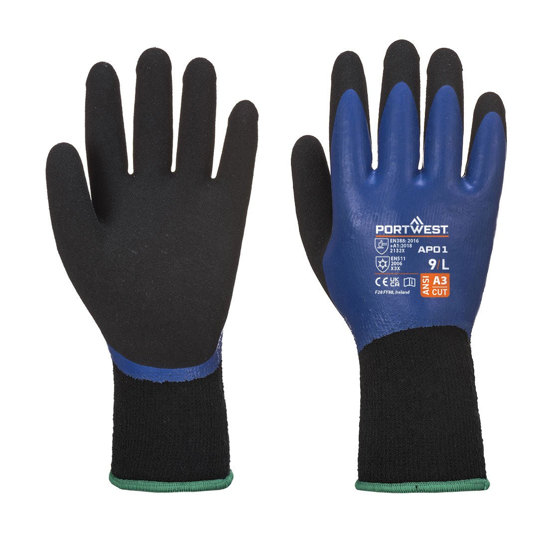 Portwest Cold 13 Latex Aqua Glove - Race Rally Supplies
