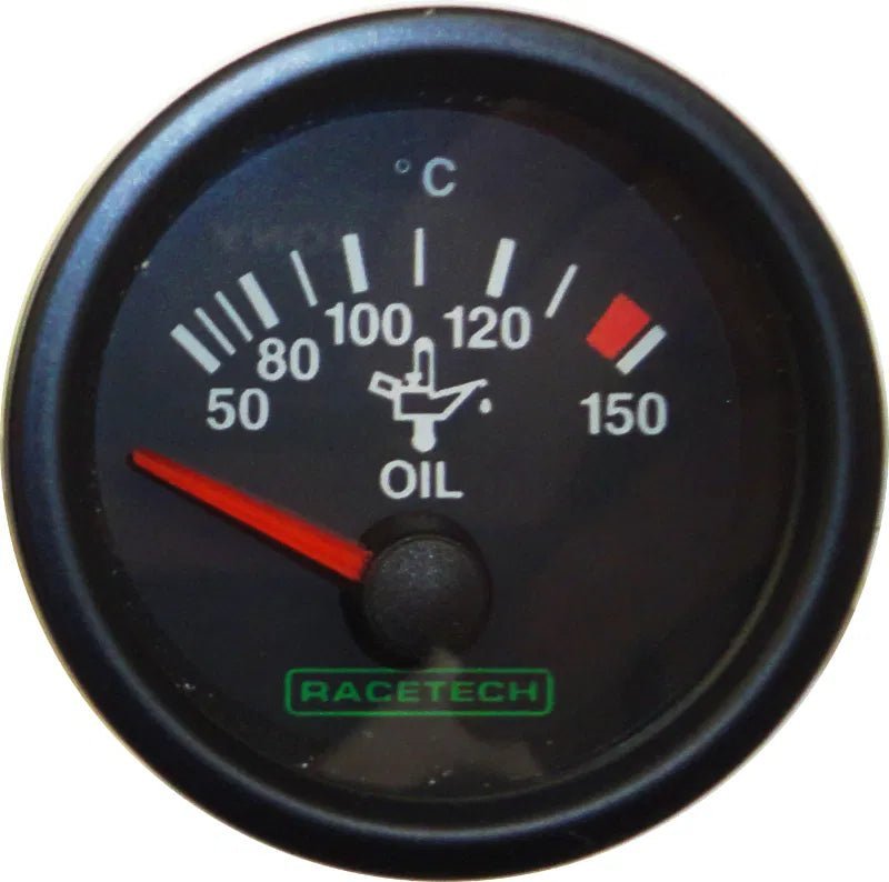 Racetech Oil Temperature 50-150°C Gauge - Race Rally Supplies