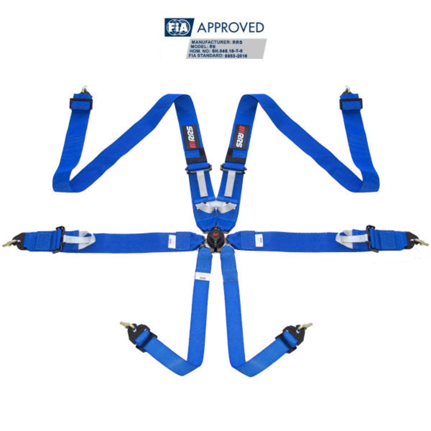 RRS 6 Point FIA 8853-2016 Saloon Harness 3”/3" - Race Rally Supplies