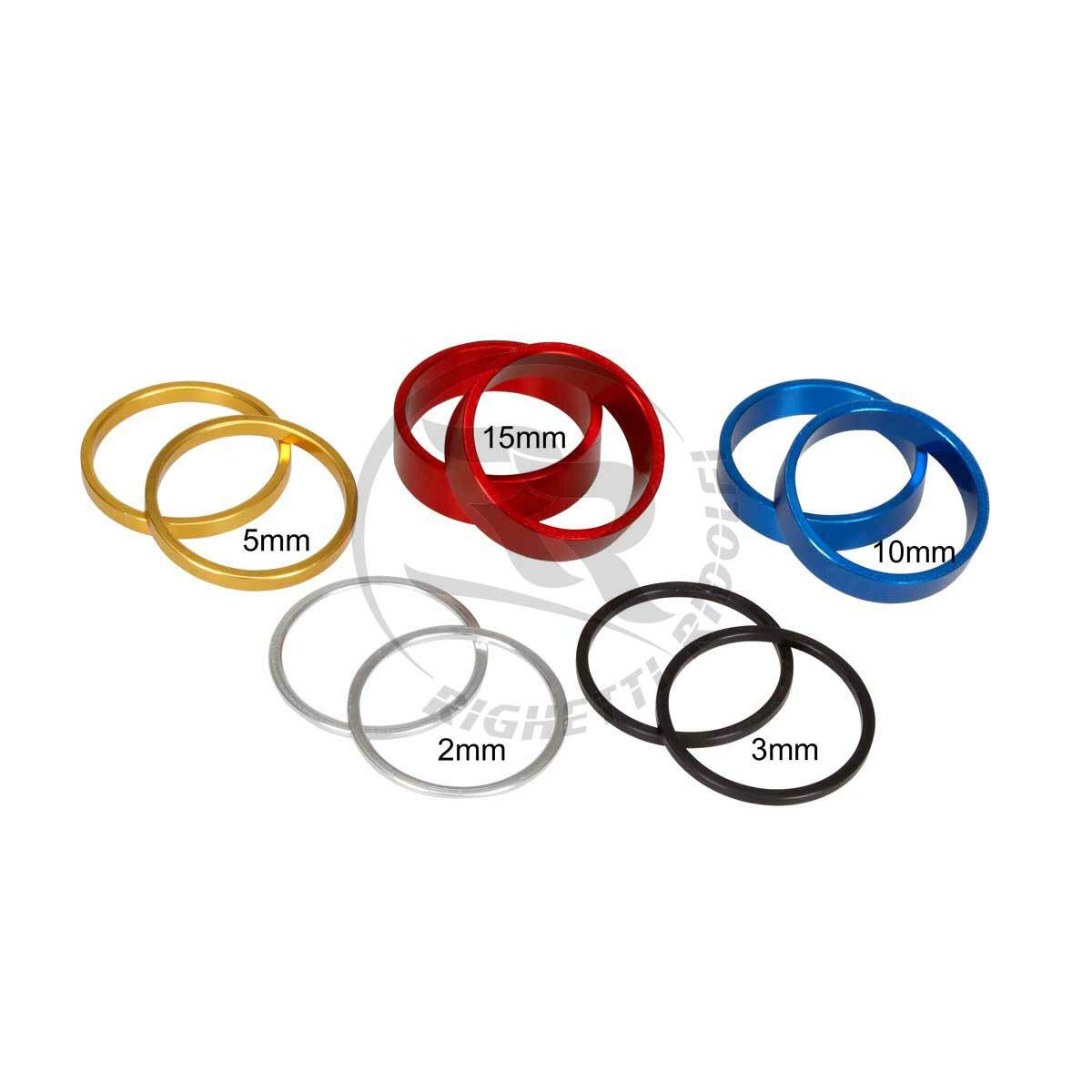 Set of 10 Annodised 50mm Rear Axle Hub Spacers - Race Rally Supplies