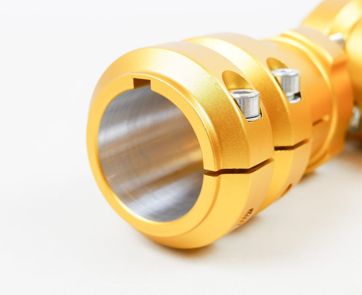 Set of Gold 50mm x 115mm Long Rear Hubs - Race Rally Supplies