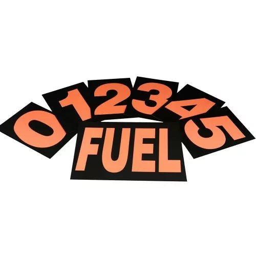 Standard Pit Board Numbers - Orange - Race Rally Supplies