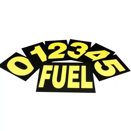 Standard Pit Board Numbers - Yellow - Race Rally Supplies