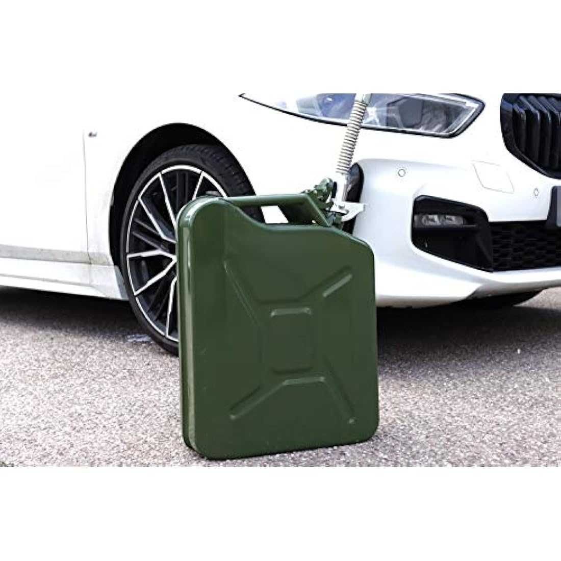 Streetwize - 20L Metal Jerry Can, Green - Fuel Storage, Petrol Can, Diesel Can, Water Storage Container (SWJC20) -RRS Store
