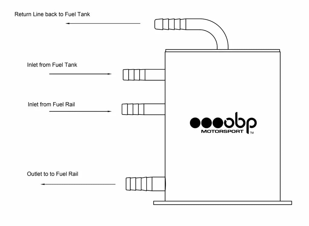 1 Litre Bulkhead Mount Fuel Swirl Pot - Race Rally Supplies