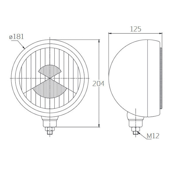 ASP 181mm Diameter 'Cibie Oscar' style spot lamps
