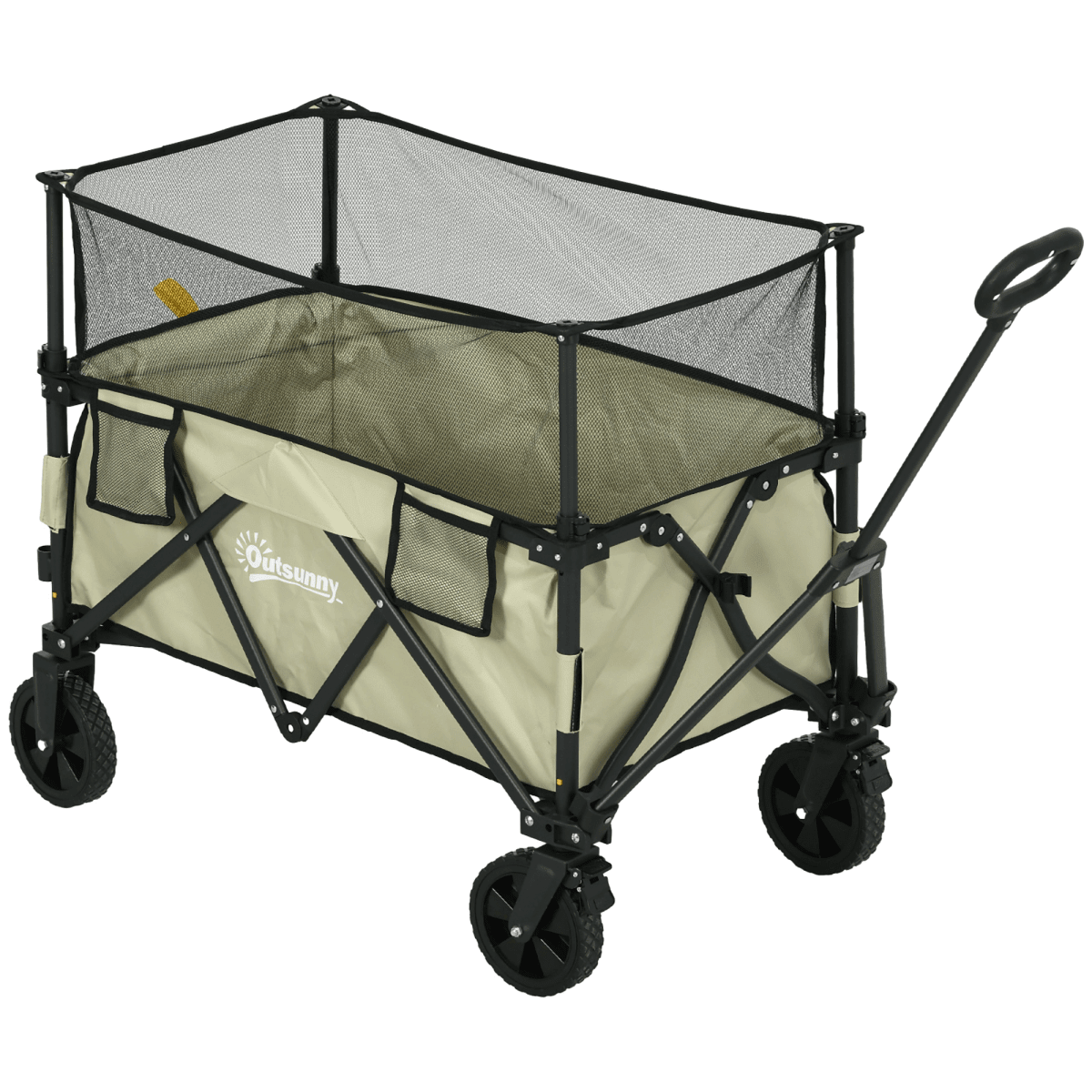 180L Folding Pit Trolley Wagon – Extendable Side Walls - Race Rally Supplies