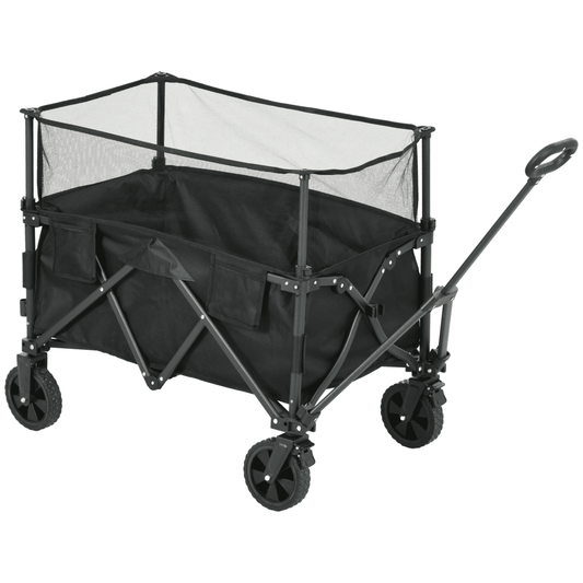 180L Folding Pit Trolley Wagon – Extendable Side Walls - Race Rally Supplies