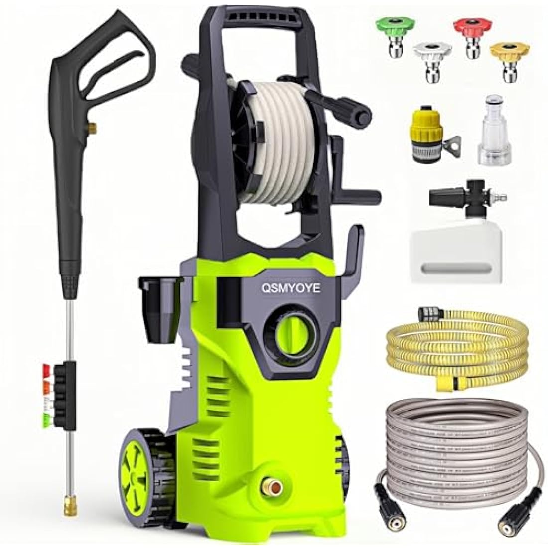 2200 W High - Pressure Motorsport & Car Washer – 150 Bar, 540 L/h, 10 m Hose & Adjustable Nozzle - Race Rally Supplies