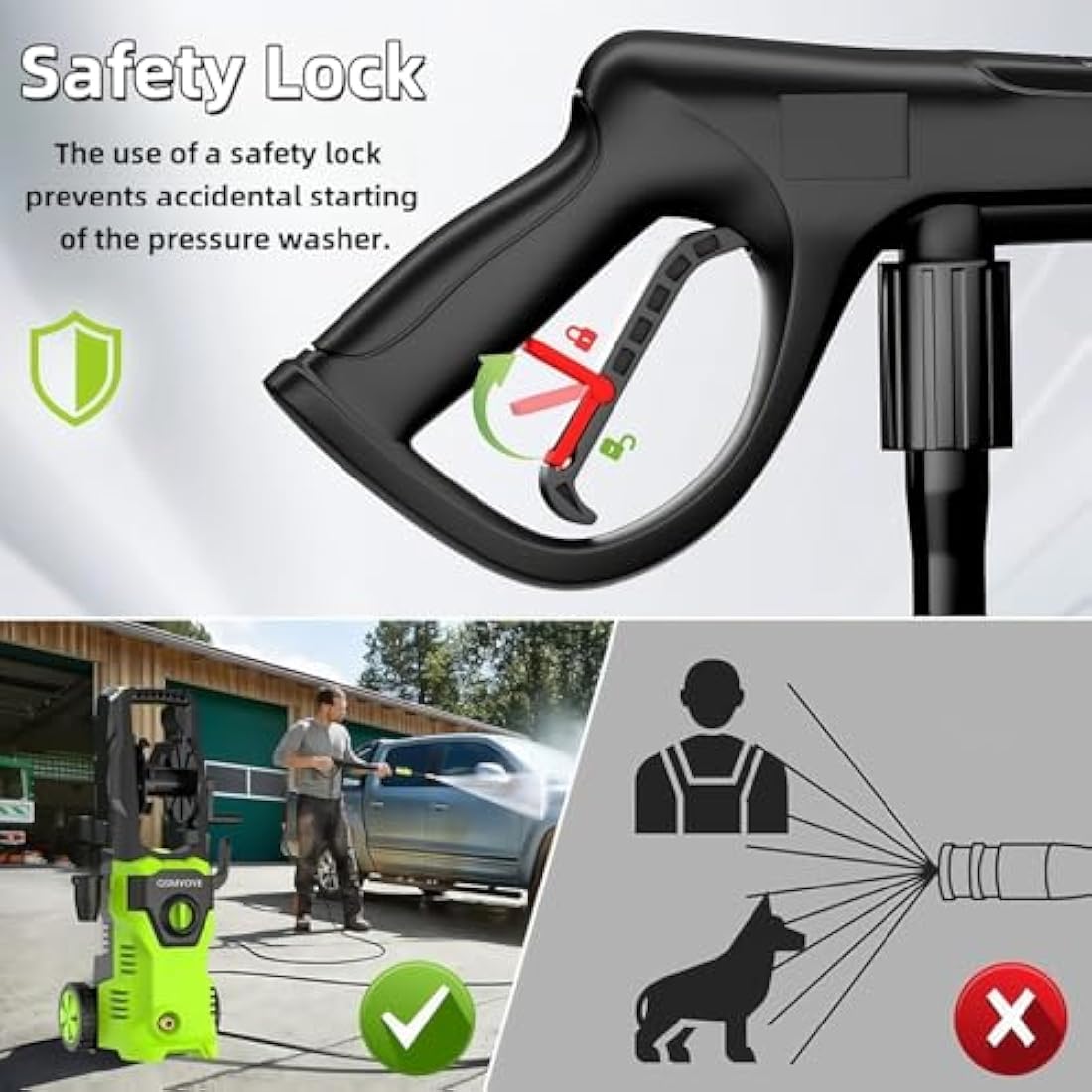 2200 W High - Pressure Motorsport & Car Washer – 150 Bar, 540 L/h, 10 m Hose & Adjustable Nozzle - Race Rally Supplies