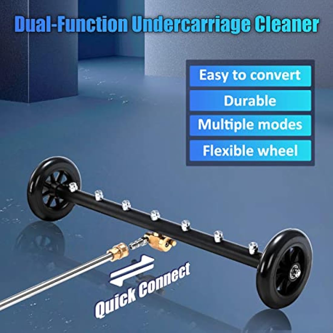24″ Dual-Function Undercarriage Cleaner – 7 Nozzles, 3 Wands, 4000 PSI - Race Rally Supplies