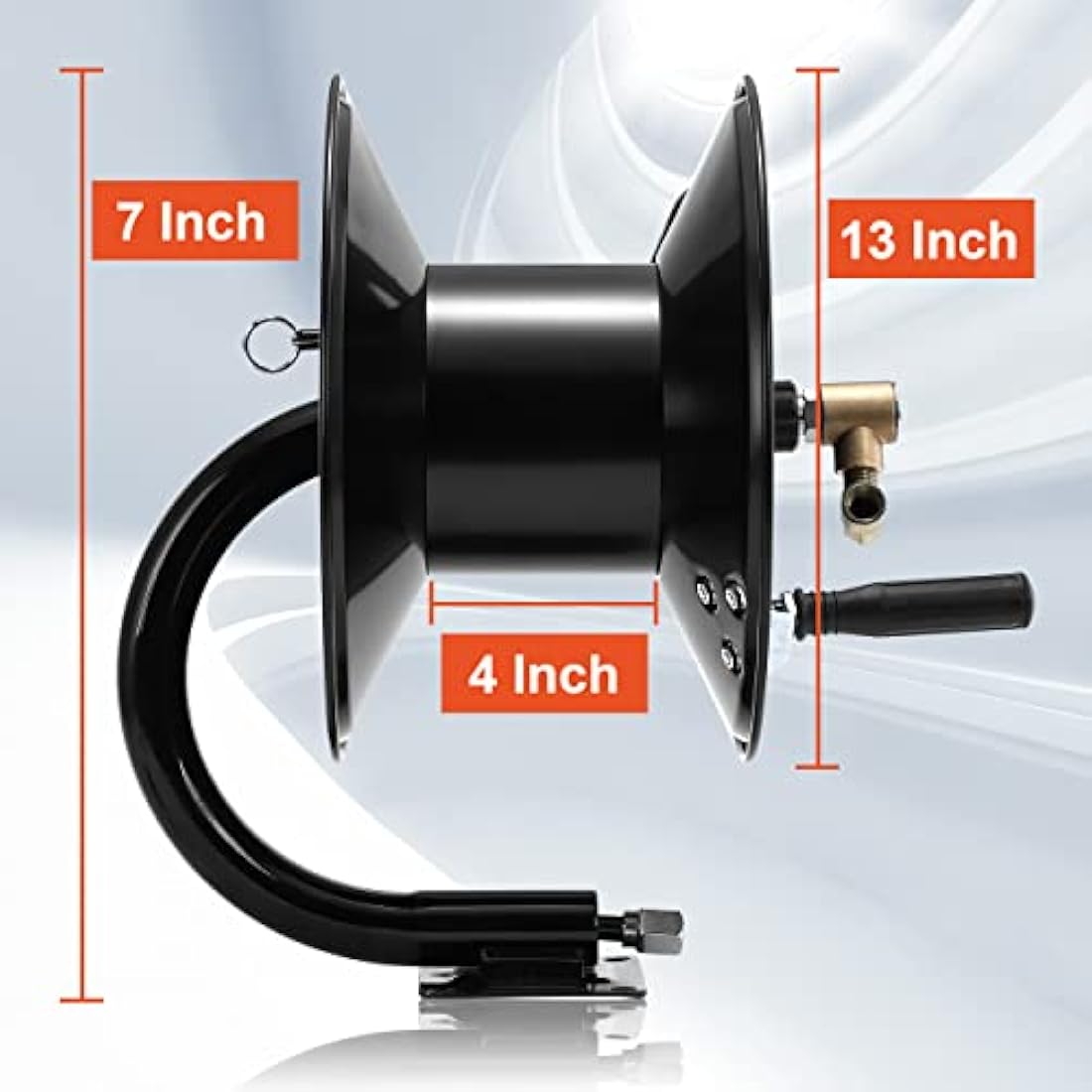 30 Metre Pressure Washer Hose Reel, Heavy Duty Steel - Race Rally Supplies