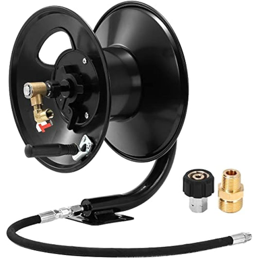 30 Metre Pressure Washer Hose Reel, Heavy Duty Steel - Race Rally Supplies