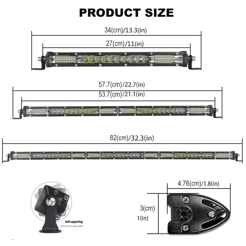 ProLight SR254 12V Slimline LED Light Bar | 3000+ Lumens Motorsport Lighting