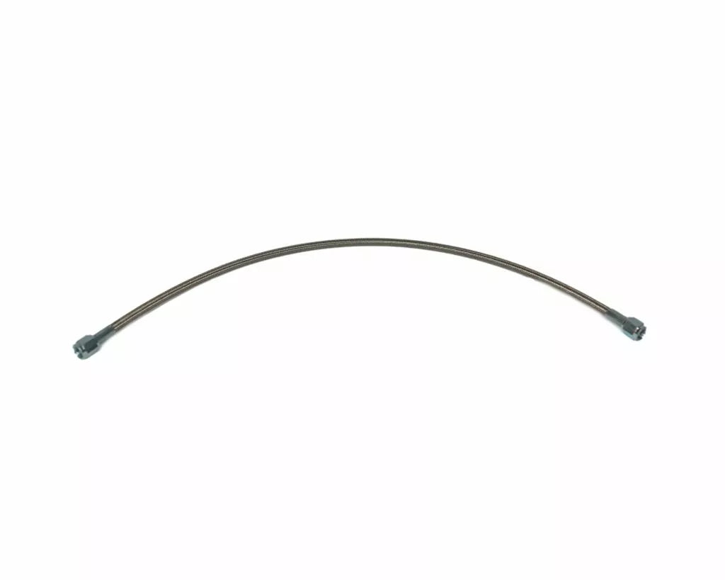OBP Motorsport stainless steel braided reservoir feed line with a 7/16 UNF female ends