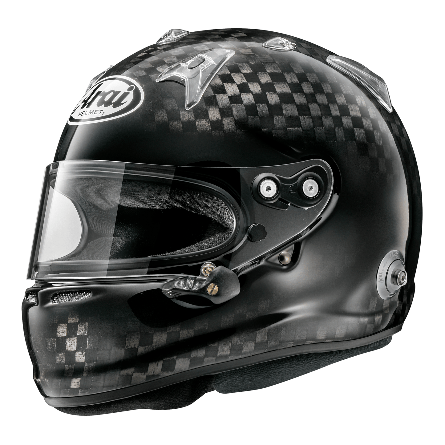 Arai GP-7SRC Standard Eyeport FIA 8860-2018 motorsport helmet side view