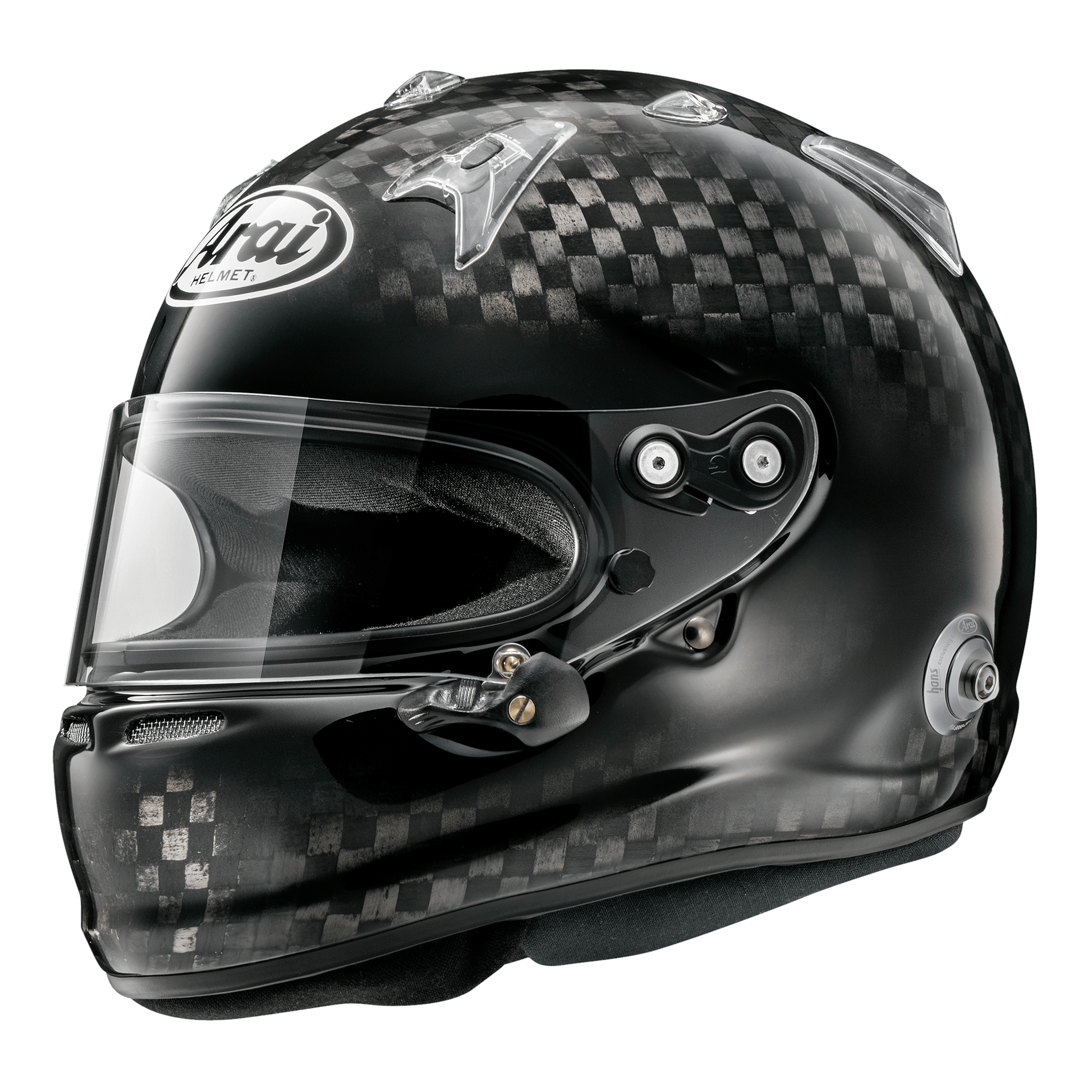 Arai GP-7SRC Standard Eyeport FIA 8860-2018 motorsport helmet side view