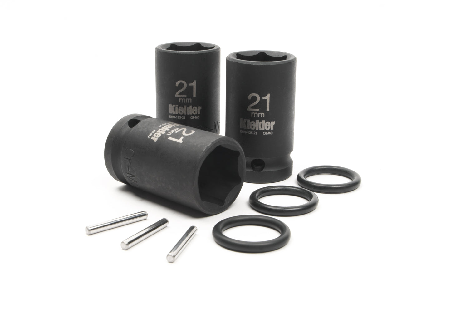 Kielder Impact Sockets - Full Range with Pin & O-Ring (52mm Long)