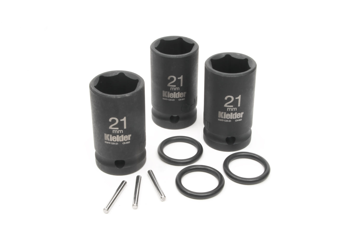 Kielder Impact Sockets - Full Range with Pin & O-Ring (52mm Long)