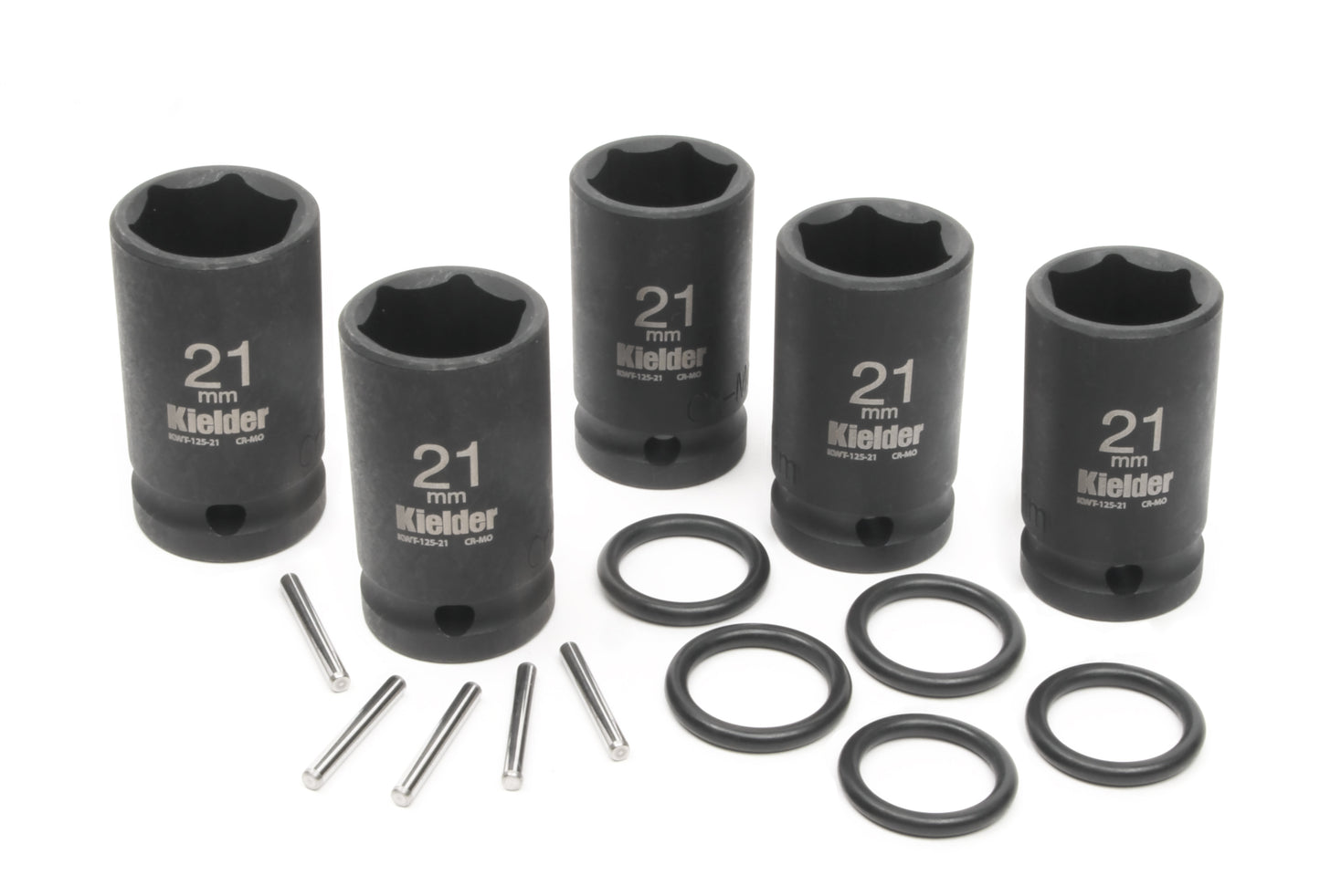 Kielder Impact Sockets - Full Range with Pin & O-Ring (52mm Long)