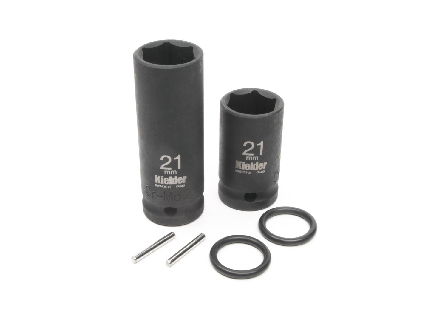 Kielder Impact Sockets - Full Range with Pin & O-Ring (52mm Long)