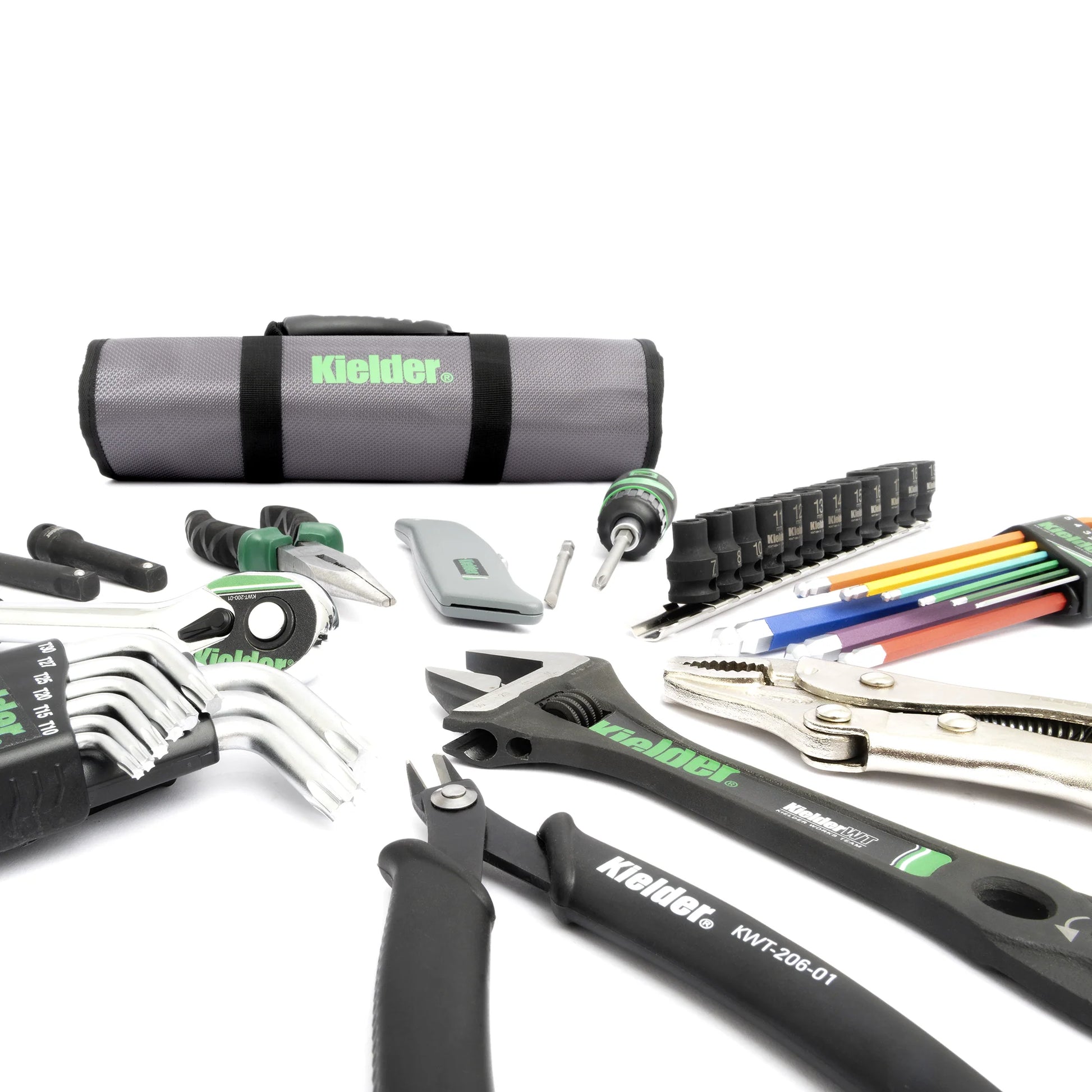 Kielder KWT-250 loaded hand tool roll technician kit group image
