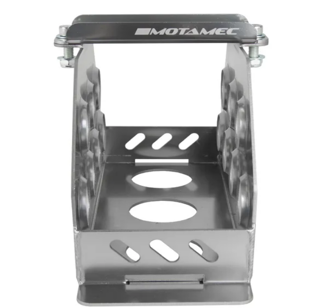 Motamec Alloy Race Battery Tray Red Top 30/40 Vertical Mounting Box Anodized