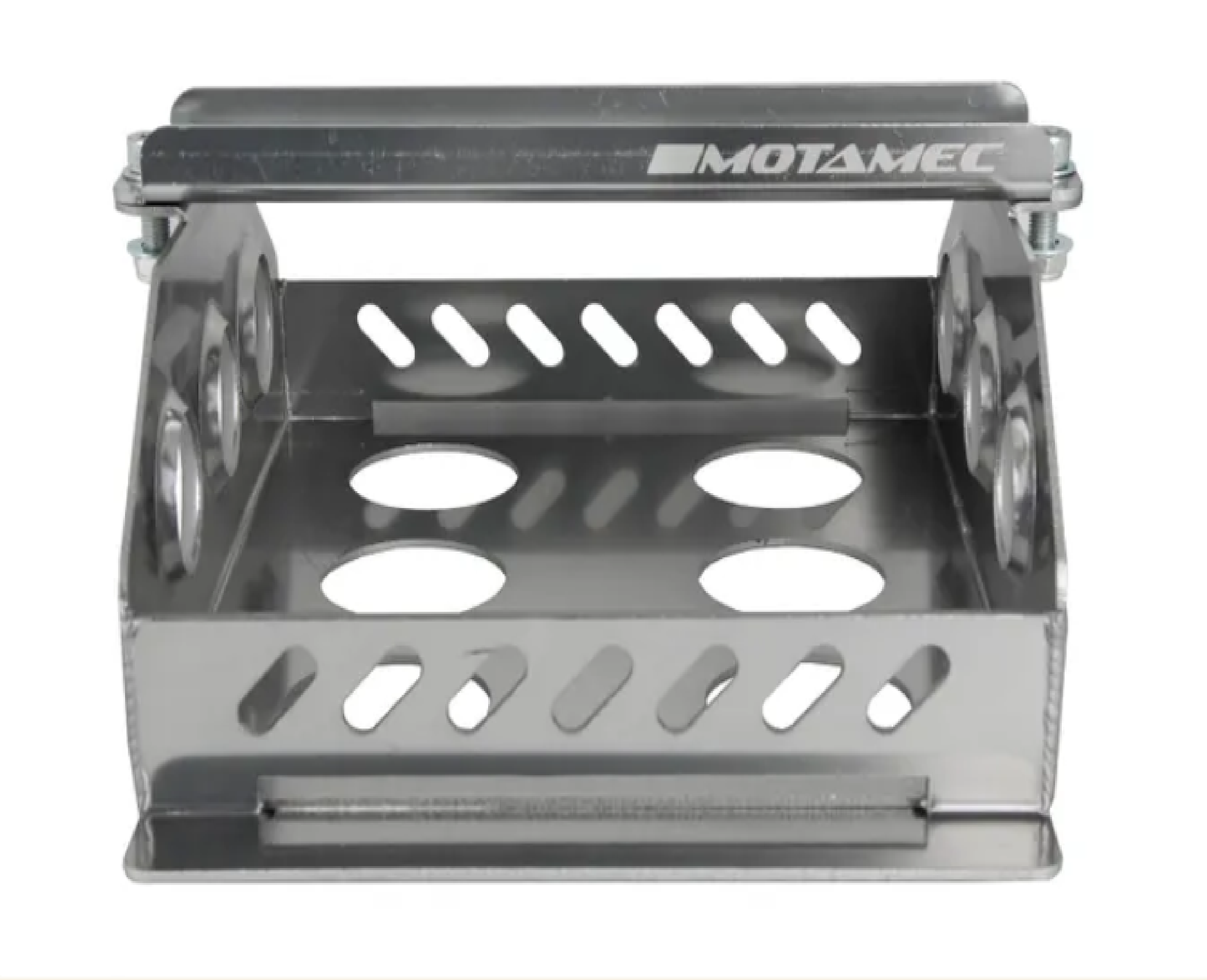 Motamec Alloy Race Battery Tray Red Top 30/40 Flat Mounting Box - Anodized