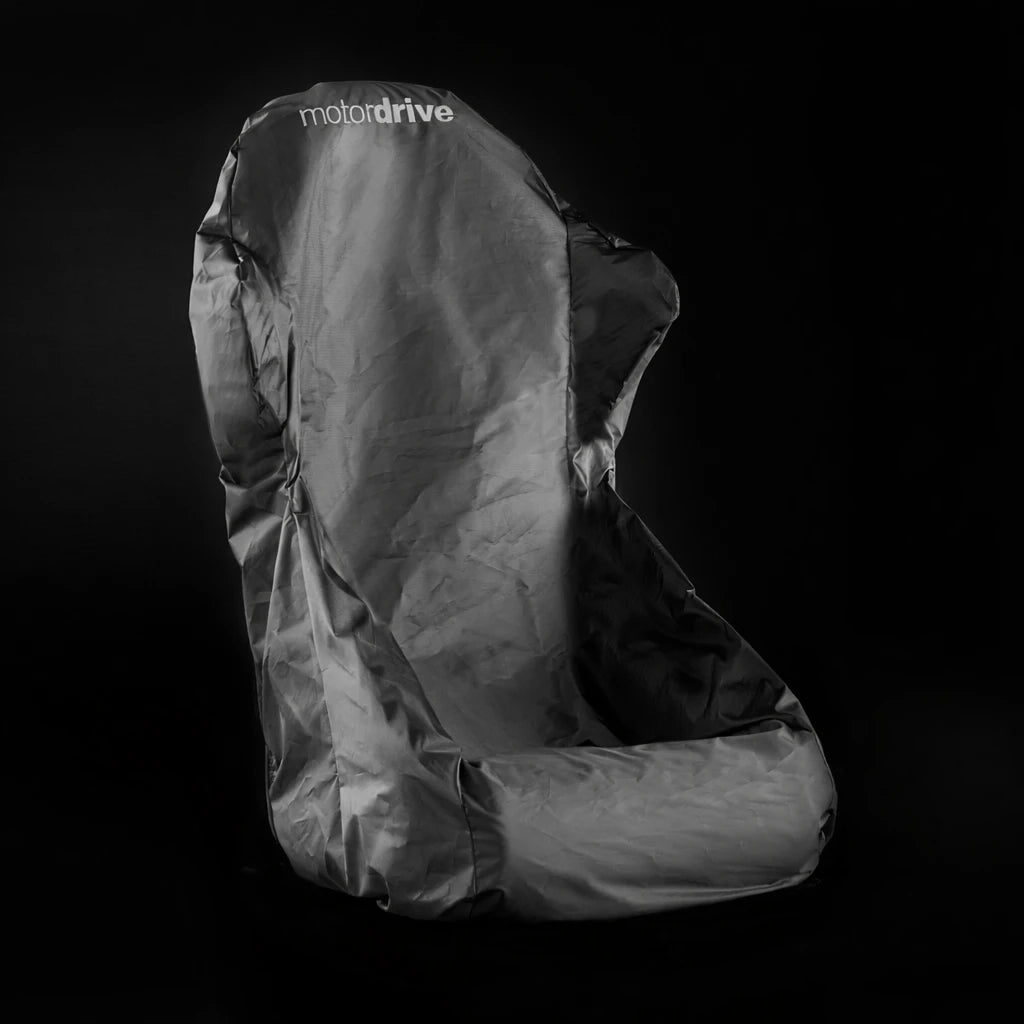 Motordrive Pro Classic FIA 8855-1999 GRP motorsport bucket seat with cover installed