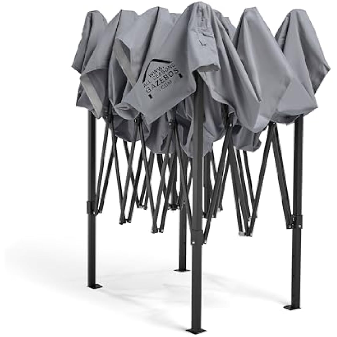 All Seasons 3 × 4.5 Pop-Up Gazebo – Fully Waterproof with Accessories, Metallic Grey - Race Rally Supplies