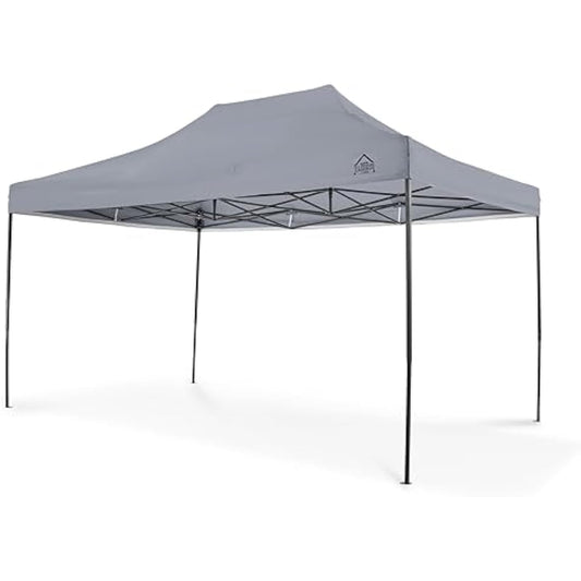 All Seasons 3 × 4.5 Pop-Up Gazebo – Fully Waterproof with Accessories, Metallic Grey - Race Rally Supplies