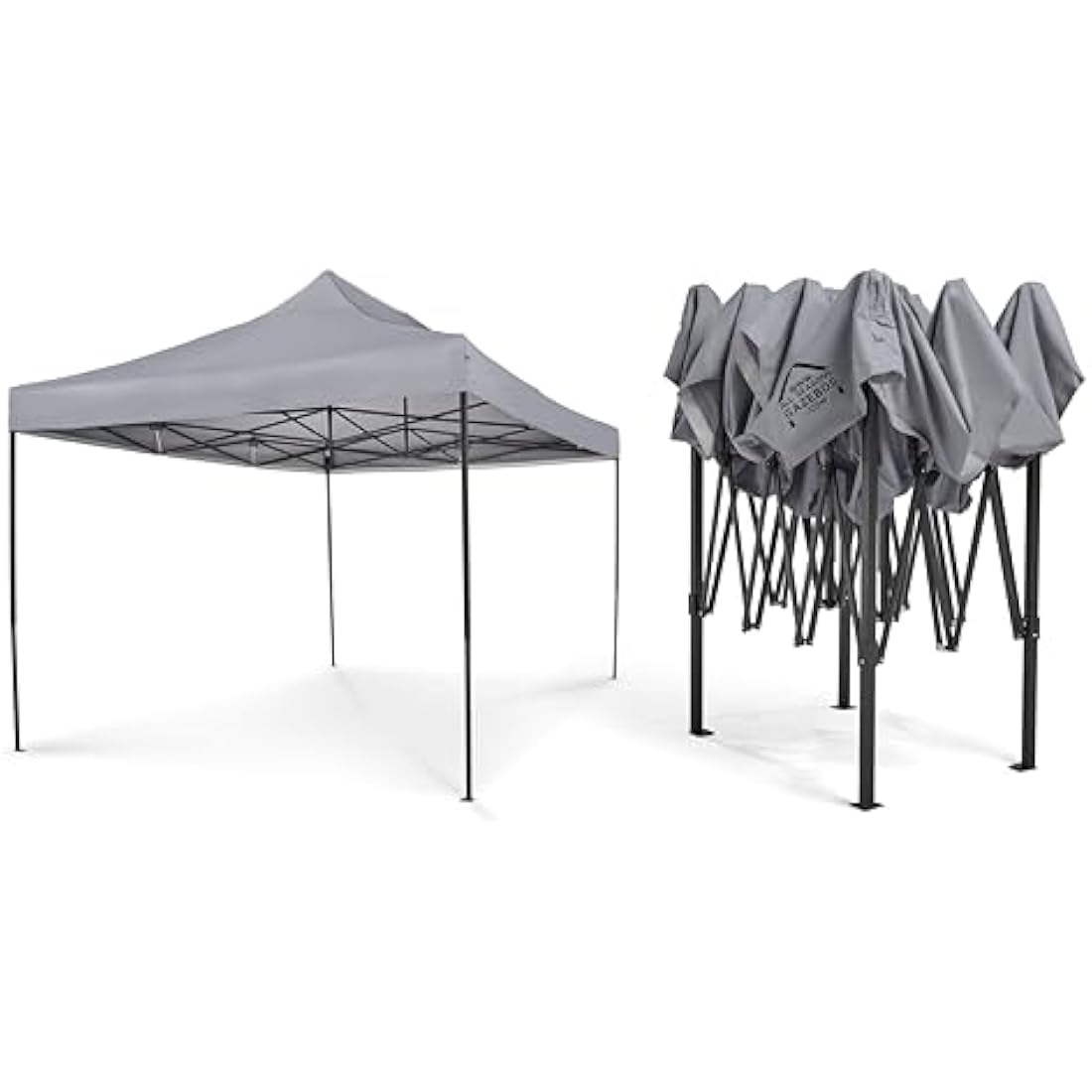 All Seasons 3 × 4.5 Pop-Up Gazebo – Fully Waterproof with Accessories, Metallic Grey - Race Rally Supplies