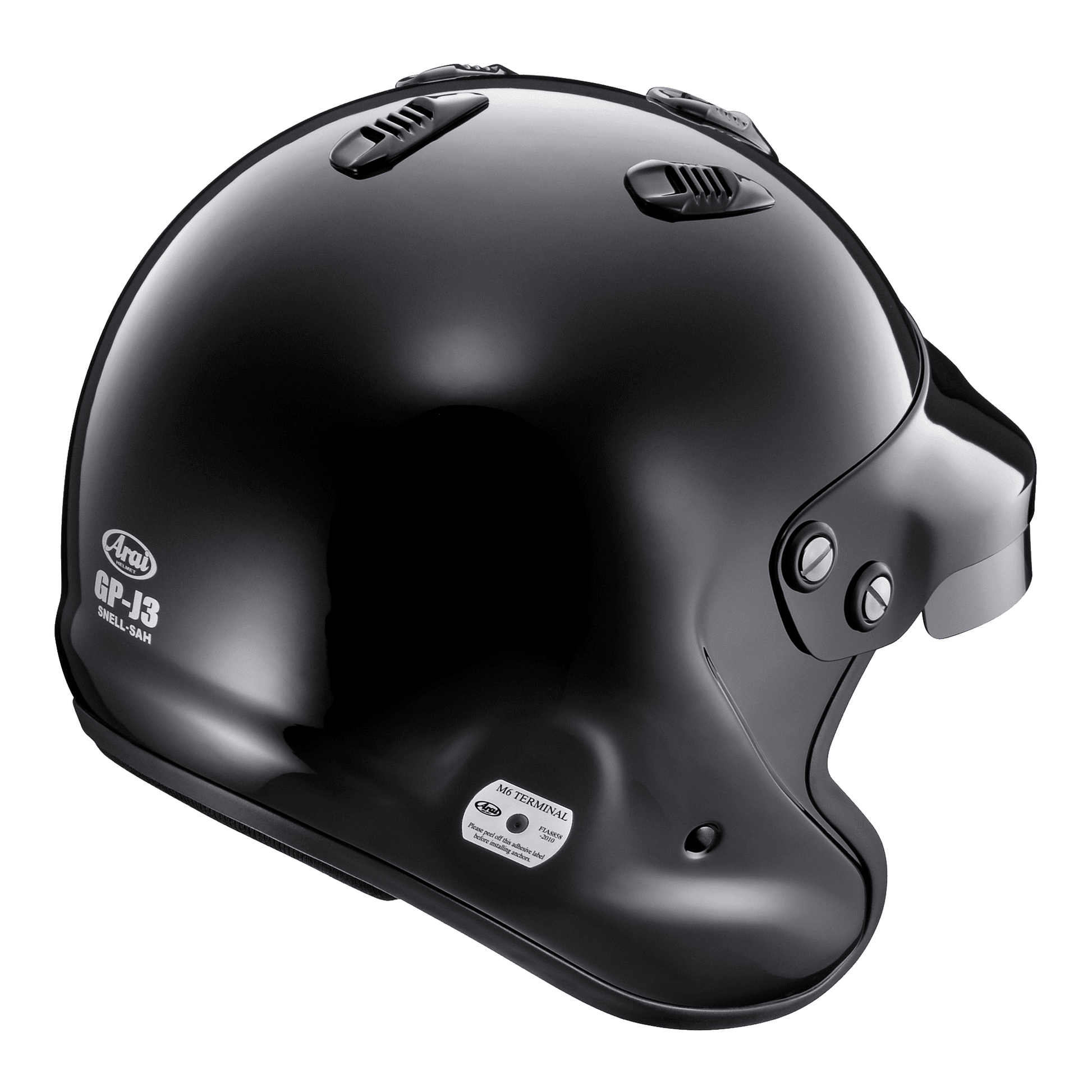 Arai GP-J3 Open-Face Motorsport Helmet (M6 Terminals) – FIA 8859-2015 & Snell SA Approved - Race Rally Supplies