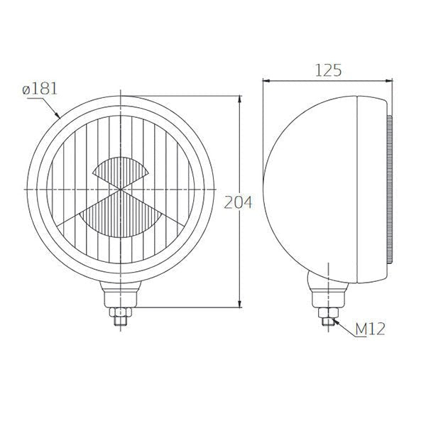 ASP 181mm Diameter 'Cibie Oscar' style spot lamps - Race Rally Supplies