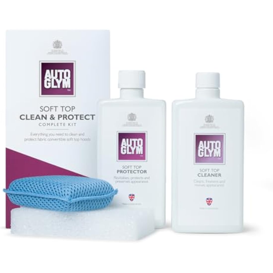 Autoglym Convertible Soft Top Clean & Protect Kit – Cleaner, Protector & Waterproofer - Race Rally Supplies