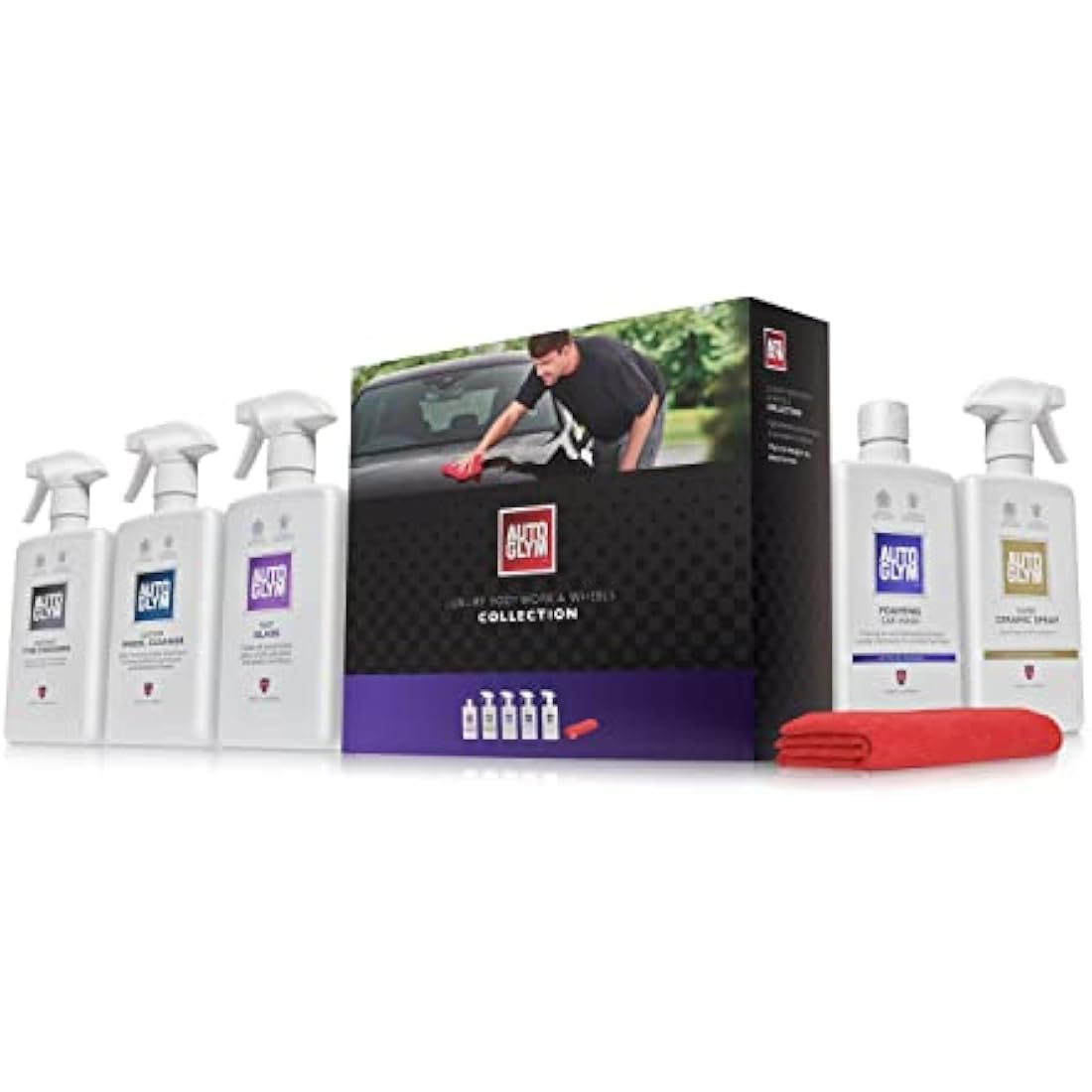 Autoglym Luxury Bodywork & Wheels Collection – 6pc Car Cleaning Kit - Race Rally Supplies