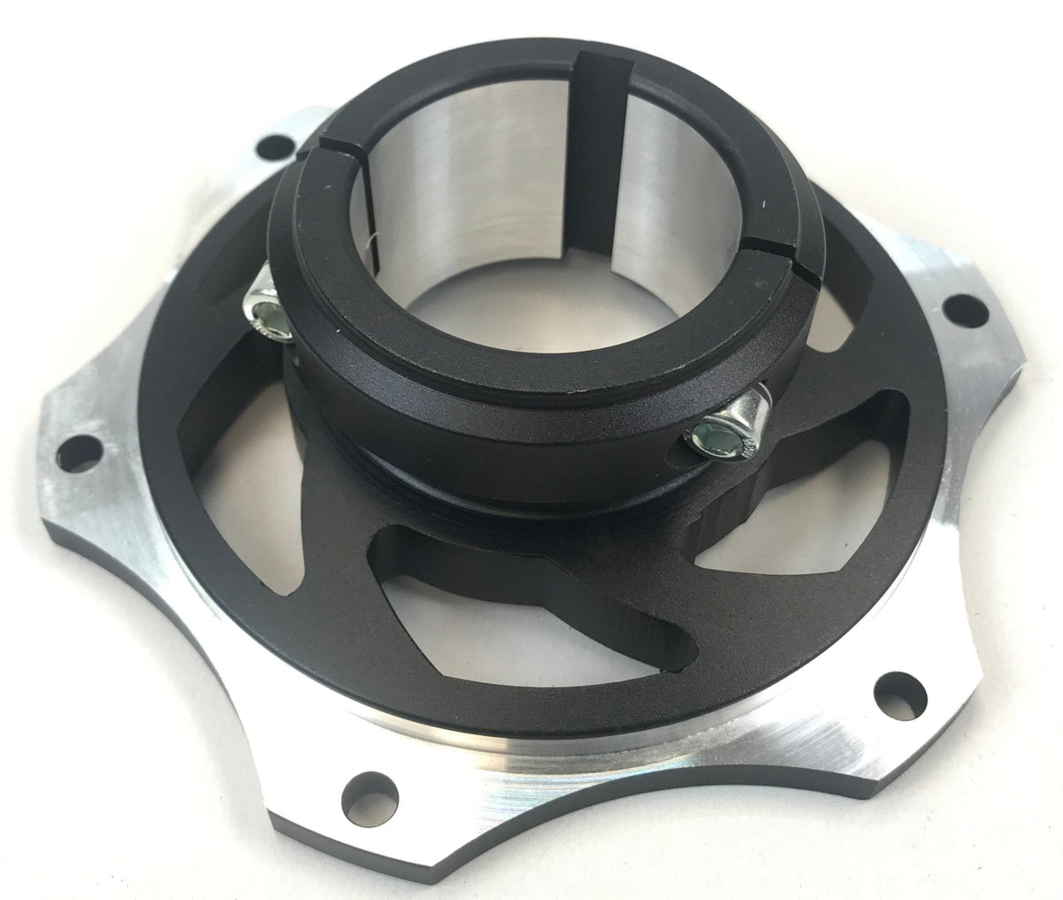 Black Double Bolt 50mm Aluminium Sprocket Carrier - Race Rally Supplies