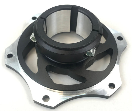 Black Double Bolt 50mm Aluminium Sprocket Carrier - Race Rally Supplies
