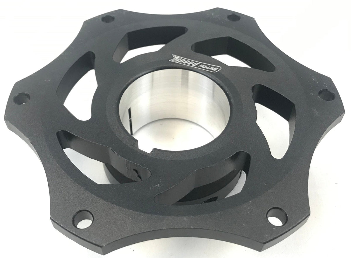 Black Double Bolt 50mm Aluminium Sprocket Carrier - Race Rally Supplies