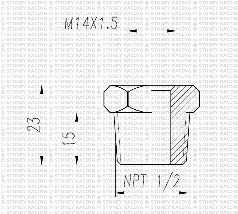 Brass Thread Adapter - M14 Female to M16, M18, M22, 3/8" NPT or 1/2" NPT - Race Rally Supplies