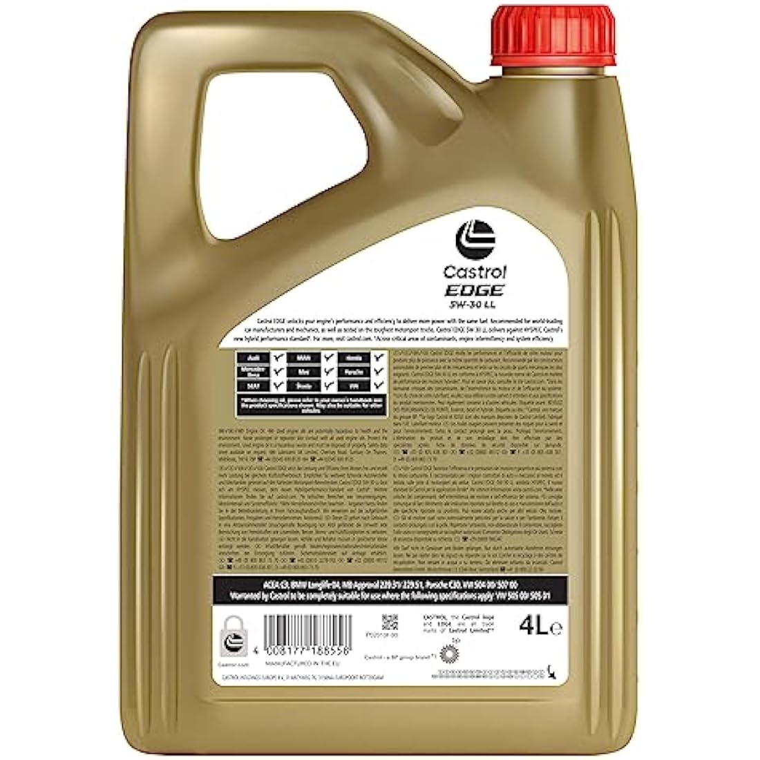Castrol EDGE 5W-30 LL Engine Oil 4L - Race Rally Supplies