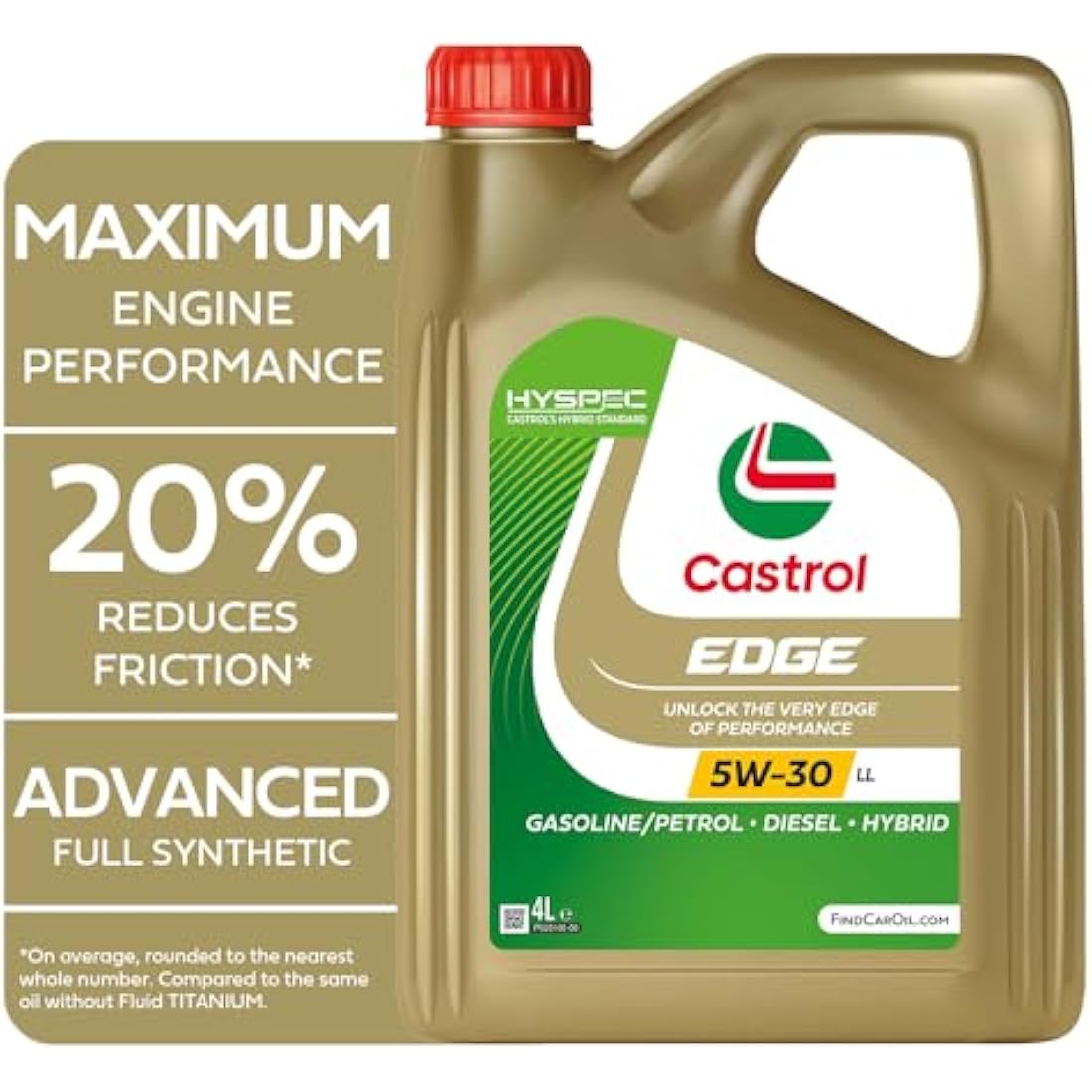 Castrol EDGE 5W-30 LL Engine Oil 4L - Race Rally Supplies